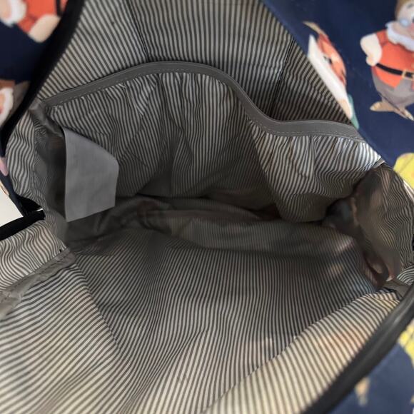 Disney Loungefly Seven Dwarfs Snow White Navy Blue Nylon Backpack  EUC - Picture 2 of 6